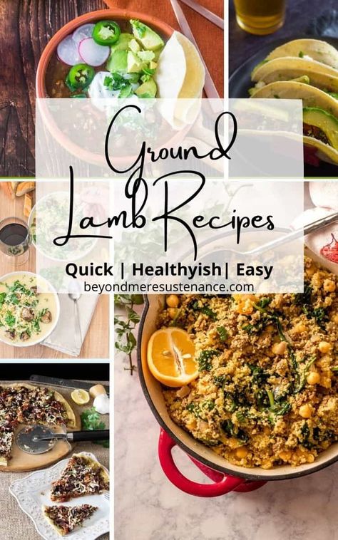 Ground Lamb is super flavorful, under-utilized, and can be part of your healthy diet! For real. These ground lamb recipes take you around the globe and bring vibrant flavors and fresh ingredients. I have included a few of my blogger friends' recipes as well so you have many to choose from! #groundlambrecipes #lambrecipes #quicklambrecipes #lamb #groundlamb Ground Lamb Recipes Healthy, Lamb Recipes Healthy, Ground Lamb Casserole Recipes, Ground Lamb Recipes For Dinner Healthy, Recipes For Ground Lamb, Ground Lamb Soup Recipes, Ground Lamb Recipes For Dinner Easy, Lamb Ground Meat Recipes, Lamb Sausage Recipes