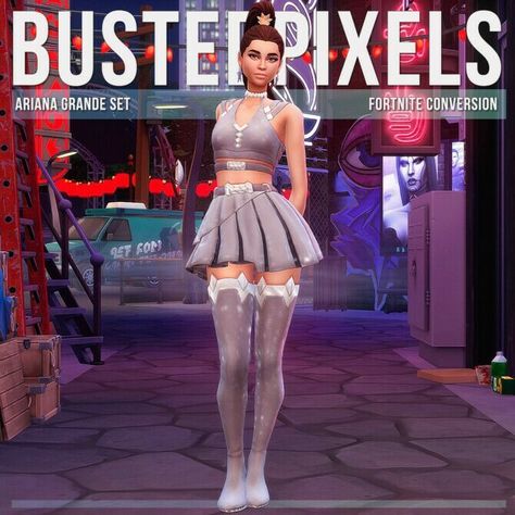 Wow! Check out this Ariana Grande Conversion/Edit Set At Busted Pixels Sims 4 CC! Clothing, Female Clothing, Hairstyles: Ariana Grande Conversion/Edit Set – Busted Pixels. #sims #sims4 #sims4cc #gaming Hairstyles Ariana Grande, Sims 4 Cc Download, Sims 4 Anime, Ariana Grande Outfits, Bell Pants, Cheer Outfits, Clothing Female, Sims House Design, Body Outfit