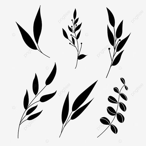 Plant Silhouette, Leaves Silhouette, Silhouette Nature, Plants Vector, Stick Drawings, Pottery Inspo, Leaf Silhouette, Flower Silhouette, Plant Tattoo