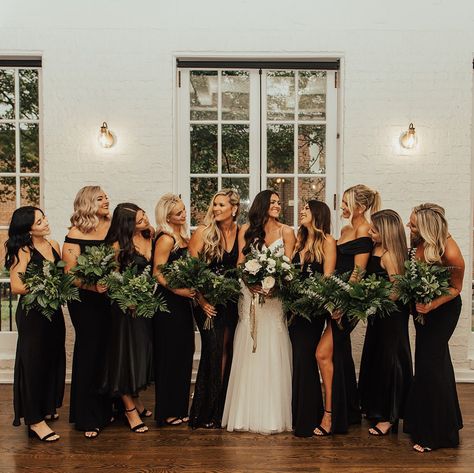 Emerald And Black Bridesmaid Dresses, Dark Green And Gold Wedding Bouquet, Dark Green And Black Bridesmaid Dresses, Black Bridesmaid Dresses Green Bouquet, Black Bridesmaid Dresses Greenery Bouquet, Black White Greenery Wedding Bridal Bouquets, Black Bridesmaid Dresses With Greenery, Dark Green Bridesmaid Bouquet, Black And Green Bridesmaid Dresses