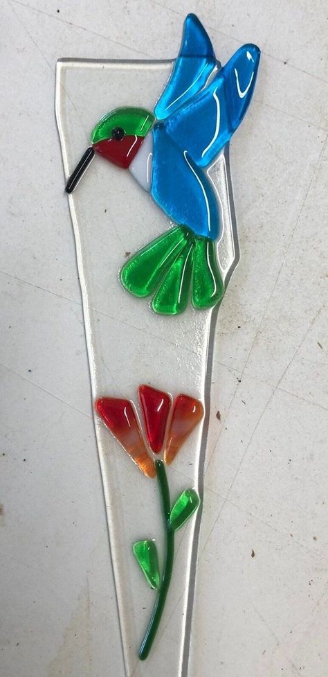 Fused Glass Dragonflies, Fused Glass Garden Art, Fused Glass Plant Stakes, How To Fuse Glass At Home, Glass Fusing Projects Tutorials, Fused Glass Sunset, Fused Glass Ideas For Beginners, Kiln Glass Art, Fused Glass Art Ideas