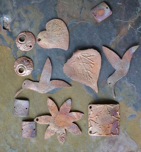 Art Jewelry Elements: Firing Copper Clay Copper Clay Jewelry, Copper Clay, Pmc Jewelry, Silver Metal Clay, Metal Clay Jewelry, Precious Metal Clay, Art Clay, Polymer Clay Creations, Copper Metal