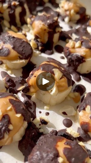 1.5K views · 125 reactions | @nourish_naturally Mini Banana Snickers Bites 😄😋 SAVE THIS! 

✨This incredible recipe is from @nourish_naturally , please go in and follow her fantastic page for more amazing recipes like this one!!🍫😍👩‍🍳

Quick, easy & delicious, these Mini Banana Snickers Bites are a fun little snack to have in the freezer when you want something healthy, but a little bit sweeter 🤤 And of course you can eat real snickers too, these are a just great alternative when you want something with a bit less sugar👏🏼 

How To Make: Slice banana, top with peanut butter & crushed peanuts. Drizzle with melted dark choc and place in the freezer until set. Then grab one out when you want a healthier sweet treat. 🍌🍫🥜

:
#easysnack #easysnackrecipe #banana #peanutbutter #snackrecip Banana Snickers, Snickers Bites, Mini Bananas, Plant Based Snacks, Less Sugar, Healthy Sweet Treats, Easy Snack Recipes, Incredible Recipes, Amazing Recipes