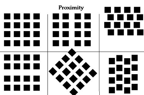 Proximity Gestalt Principles Proximity, Proximity Gestalt Design, Gestalt Proximity, Proximity Design, Widget Tutorial, Gestalt Laws, Gestalt Theory, Gestalt Principles, Optical Illusion Drawing