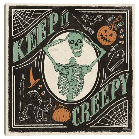 Halloween Wall Decor - Bed Bath & Beyond Scaredy Cat, Fine Artwork, Colorful Ceramics, Halloween Vintage, Linen Pillow Covers, Halloween Signs, Seasonal Gifts, Canvas Home, Linen Pillows