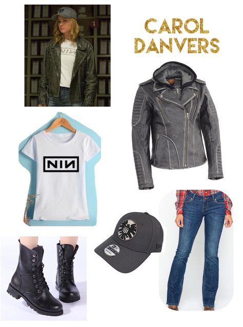 Disneybound: Carol Danvers Carol Danvers Inspired Outfits, Carol Danvers Outfit, Carol Danvers Costume, Simple Marvel Costumes Diy, Captain Marvel Disneybound, Marvel Costumes Diy, Marvel Disneybound, Halloween Havoc, Creative Halloween Costumes Diy