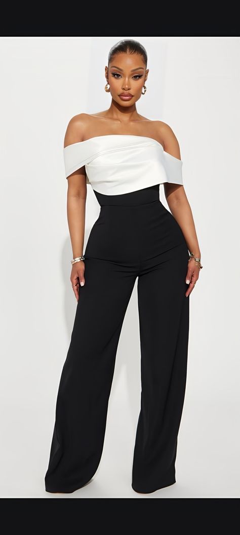 Jumpsuit Short Sleeve, Jumpsuit Short, Black White Jumpsuit, Elegant Outfit Classy, Stylish Work Attire, Effortlessly Chic Outfits, Jumpsuit Elegant, Jumpsuit Outfit, Classy Work Outfits