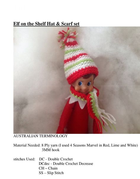 Crochet Elf On Shelf Clothes, Crochet Elf On The Shelf Accessories, Seasons Decorations, Elf Stuff, Christmas Crafts To Make And Sell, Crochet Elf, Shelf Accessories, Shelf Clothes, Elf On Shelf