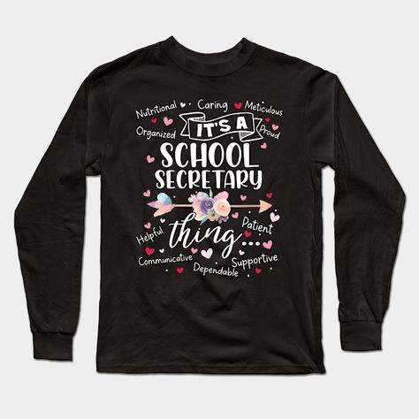 This design features a team of school secretaries ready to tackle any administrative task. Perfect for those who work in a busy office environment. -- Choose from our vast selection of Long Sleeve T-Shirts to match with your favorite design to make the perfect custom graphic Long Sleeve T-shirt. Pick your favorite: Classic or Premium. Customize your color! For men and women. Team Office, Busy Office, School Secretary, Office Team, Office Environment, School Organization, Graphic Long Sleeve, A Team, Long Sleeve T Shirt