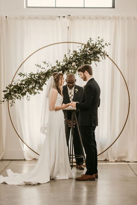 Circle Arbor Wedding, Arbor With Greenery, Circle Arbor, Arbor Wedding, Wedding Arbor, Wedding Greenery, Wedding Arbour, Greenery Wedding, Arbor