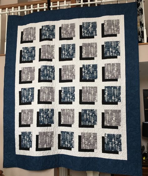 Lineman quilt I made for my son. Grafic High Power fabric from Hoffman Fabrics #linelife #linework Lineman Quilt Ideas, Aztec Quilt, Hoffman Fabrics, Book Case, Quilt Ideas, My Son, Higher Power, Quilt Patterns, Batik