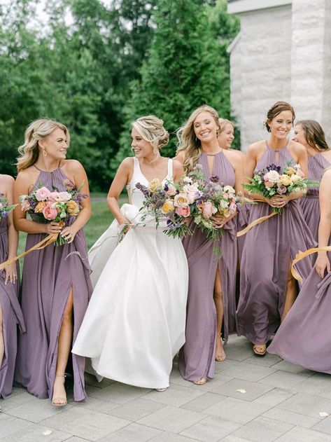 Light Purple Wedding Dress Bridesmaid, Dark Lavender Bridesmaid Dresses, Bridesmaids Dresses Lilac, Lilac And Peach Bridesmaid Dresses, Dusty Lavendar Bridesmaids Dresses, French Lilac Bridesmaid Dresses, Pale Purple Bridesmaid Dresses, Light Purple Wedding Party, Dusty Lilac Bridesmaid Dresses