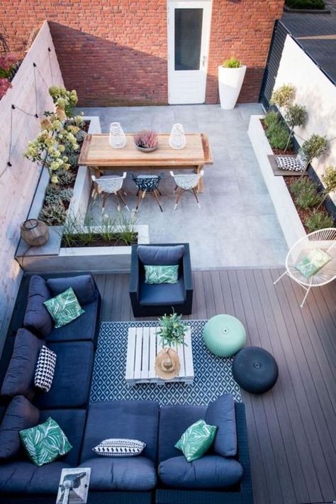 Design Per Patio, Backyard Ideas For Small Yards, Minimalist Garden, Front Yard Design, Patio Garden Design, Backyard Pergola, Diy Backyard Landscaping, Terrace Design, Small Backyard Patio