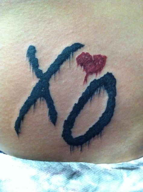 for all you The Weeknd fans lol #HRTLSS #Coast2CoastInkTattoo #TheWeeknd #Tattoos #Fan The Weeknd Tattoo, Love Wrist Tattoo, Xo Tattoo, Love Symbol Tattoos, O Tattoo, Incredible Tattoos, Tattoo Font, Tattoo Style Drawings, Tattoo Outline