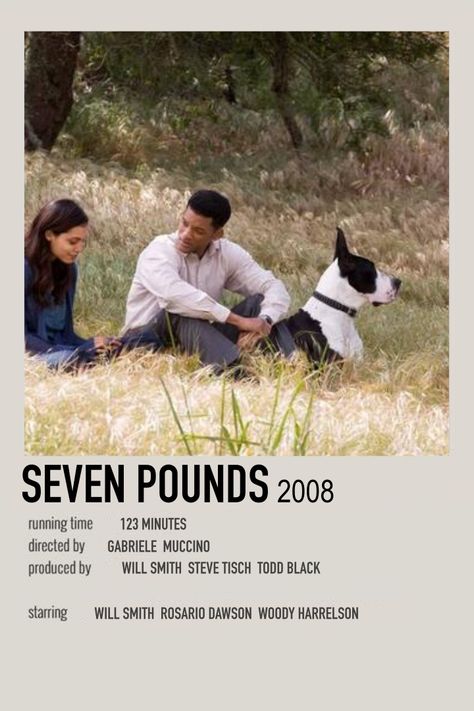 Seven Pounds Movie Poster, Seven Pounds Movie, 777 Art, Romance Movies Best, Seven Pounds, Posters Minimalist, Comfort Movies, Film Posters Minimalist, Unknown Pleasures