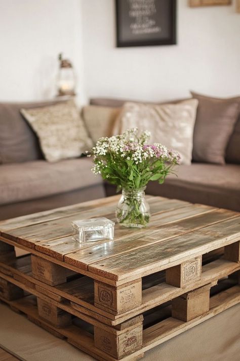 Get creative with DIY upcycled furniture projects. Turn old wooden pallets into chic coffee tables, or transform an outdated dresser into a stylish statement piece. Your home will be uniquely yours with personalized touches. 🛠♻🌿 #DIYUpcycledFurniture #UniqueHomeProjects #EcoFriendlyDecor #PersonalizedStyle Pallet Coffee Table Diy, Palette Furniture, Small Travel Trailers, Chic Coffee Table, Eco Friendly Decor, Table Diy, Farmhouse Decor Living Room, Wooden Pallets, Dream House Decor