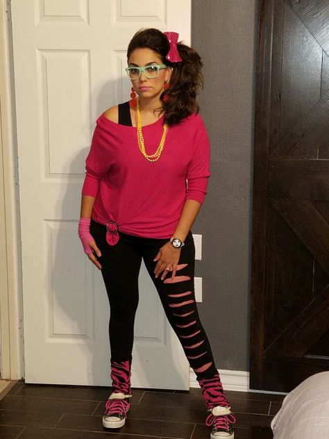 80's Costume More 80 Rockstar Outfit, Diy 80s Costume Women, 80 Outfits Ideas 80s Fashion Women, 80's Costume Ideas, 80s Costume Diy, 80s Female Fashion, 80s Costume Ideas For Women, 80s Costume Ideas, 80s Fashion For Women