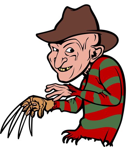 Cartoon Horror Characters, Pennywise Birthday, Freddy Krueger Drawing, Jason X Freddy, Freddy Krueger Art, Cartoon Art Drawing, Disney Horror, Jason X, Clip Art Library