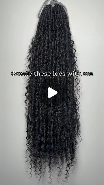 Xtensionz on Instagram: "1/1000 ways to create locs with curls.  . Watch, save & try later  . . . : . #fauxlocs #fauxlocsnj #njlocs #njhairstylist #njlocsstyles #locs #locs4life #womenwithlocs #locsrock #locstylesforwomen #instantlocs #protectivestyles #njbraider #braids #haircare #curlylocs" Short Goddess Locs Shoulder Length, Meghan Good Faux Locs, Crochet Locs With Curls, Handmade Faux Locs, Diy Boho Locs, Crochet Braids Over Locs, Faux Mermaid Locs, Goddess Faux Locs With Curls, Jah Locs Tutorial