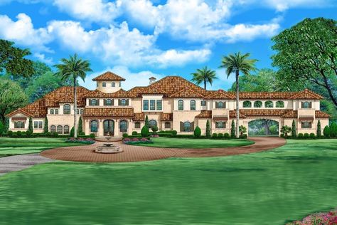 Two-Story 5-Bedroom Mediterranean Home for a Wide Lot with Two Bonus Rooms Redecorate Room, Mediterranean Luxury, Mediterranean House Plan, Mechanical Room, Mediterranean Style House Plans, Mediterranean House Plans, Mediterranean House, Amazing Homes, Mansion Floor Plan