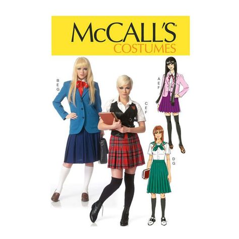 Mccalls 7141 School Uniform Sewing Pattern for Women Jacket Vest Top Pleated Skirt Size 6 8 10 12 14 or 14 16 18 20 22 NEW UNCUT F/F - Etsy Sailor Blouse, Knife Pleated Skirt, Costume Sewing Patterns, Vest Blouse, Costume Patterns, Mccalls Sewing Patterns, Skirt Patterns Sewing, Sailor Collar, School Uniforms