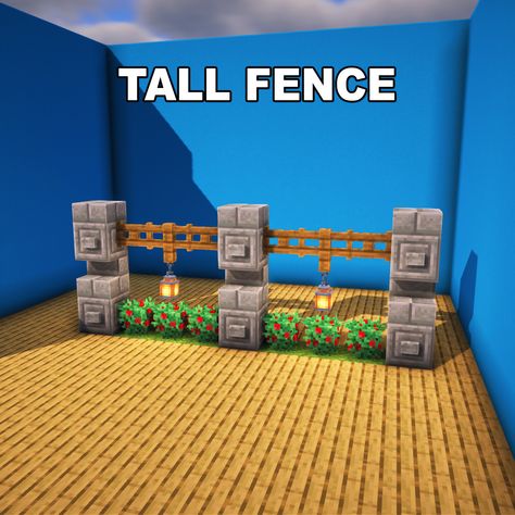 Minecraft Tall Fence ✅ Follow for OP Minecraft Builds 📢 Share with your Friends 💬 Rate this Build 1-10 🔖Tags 🔖 #minecraft #minecraftbuilds #minecrafters #minecraftpe #minecraftmemes #mınecraftideas #minecraftbuild #minecraftbuilding #minecraftbuilding #minecrafttutorial #minecraftonly #mcpe #minecraftpc #minecraftcreations #minecraftdaily #minecraftdesign #minecraftjava #minecrafts #minecraftyoutuber #gaming Minecraft Building Ideas Fence, Minecraft Fence Ideas, Tall Fence, Minecraft House Tutorials, Minecraft House, Minecraft Memes, Minecraft Pe, Minecraft Architecture, Minecraft Tutorial