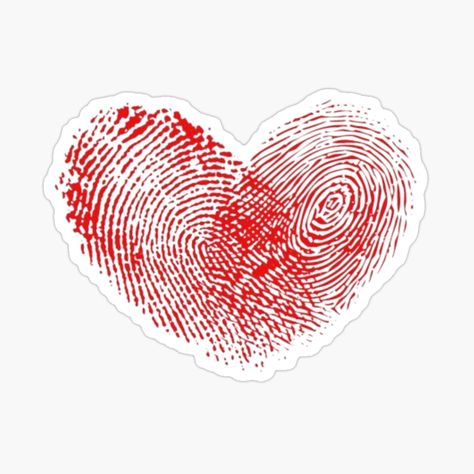 Finger Print Heart, Fingerprint Heart, Heart Magnets, Finger Print, Heart Stickers, Spread Love, Fingerprint, Funny Gifts, Sticker Design