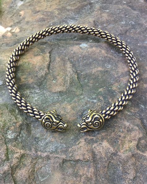 Celtic Bear Torc Heavy braid Celtic Torc, Celtic Unicorn, Torc Necklace, Sterling Silver Dragonfly Necklace, Celtic Bear, Triquetra Necklace, Thistle Necklace, Claddagh Necklace, Celtic Warrior