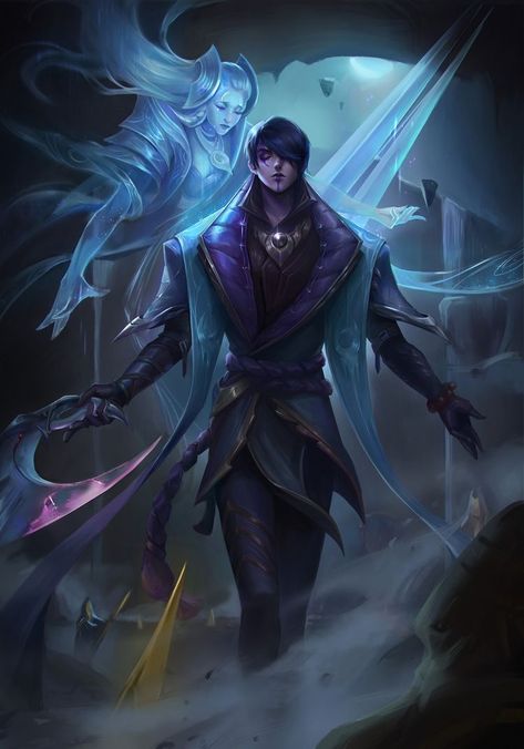 Aphelios League Of Legends, League Of Legends Aphelios, Liga Legend, Ahri Lol, Champions League Of Legends, Male Witch, Decent Wallpapers, Lol Champions, League Of Legends Characters