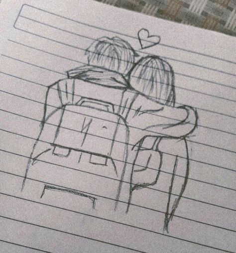 Drawing Love Couple, Couple Draw, Goofy Art, Pencil Art Love, Sketchbook Spreads, Sketches Of Love, Best Friend Gifs, Cool Pencil Drawings, Kpop Drawings