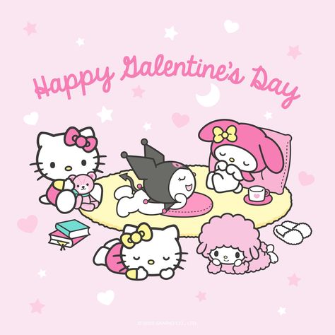 Tweets / Twitter Friends Valentines Day, Happy Galentines Day, Hello Kitty Crafts, Easter Wallpaper, Hello Kitty Characters, Friends Valentines, Hello Kitty Art, Valentines Wallpaper, Sanrio Wallpaper