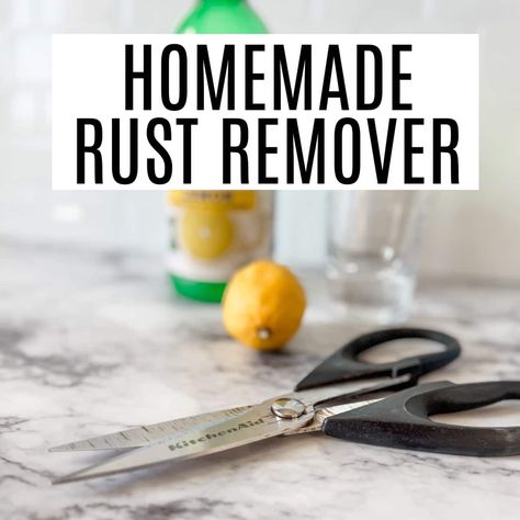 DIY Rust Remover How To Get Rid Of Rust On Metal, Cleaning Rust, Concrete Kitchen Island, Remove Rust Stains, Iron Rust, Rust Remover, Remove Rust, Cleaning Methods, Rust Removal