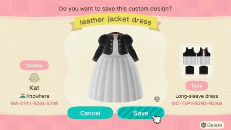 White Ghost Dress, Cottagecore Acnh, Ac Outfits, Grape Fanta, Custom Design Dress, Ghost Dresses, Clothes Codes, Animal Crossing Qr Codes Clothes, Acnh Codes