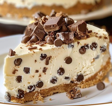 This post may contain affiliate links learn more     Indulging in dessert is one of life’s sweetest pleasures, and this Cookie Dough Cheesecake combines two beloved treats into one delectable ... Read more Chocolate Chip Cookie Crust, Smooth Cheesecake, Chocolate Chip Cookie Dough Cheesecake, Cookie Dough Pie, Cookie Dough Cheesecake, Graham Cracker Crust Pie, Cracker Crust, Sweet Cookies, Springform Pan