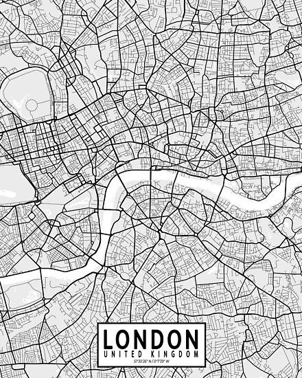 Travel To Uk, Walking Guide, London City Map, Map Of England, Sales Gallery, City Skylines, Beautiful London, Black And White Abstract, London City