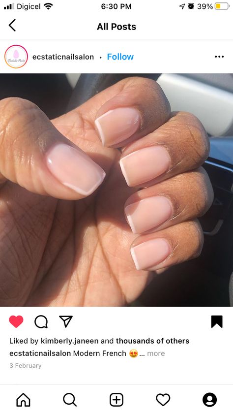 Overlay On Short Natural Nails, Acrylic Overlay Nails Short Fall, French Tip Short Natural Nails, Natural Color Acrylic Nails Short, Short Nail Overlay, Short Natural Nail Designs Gel, Natural Overlay Nails, Gel Overlay Nails Natural Short, Short Overlay Nails