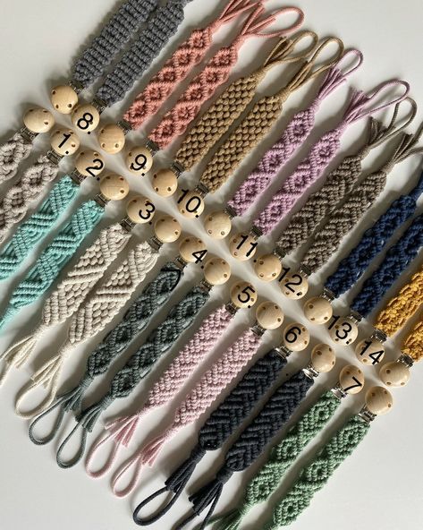 Wooden macrame baby pacifier clip zawieszka do smoczka boho | Etsy Macrame Nursery, Neutral Nursery Art, Macrame Baby, Photo Booth Backdrop Wedding, Binky Clips, Baby Clips, Macrame Wedding, Baby Pacifier Clip, Macrame Patterns Tutorials