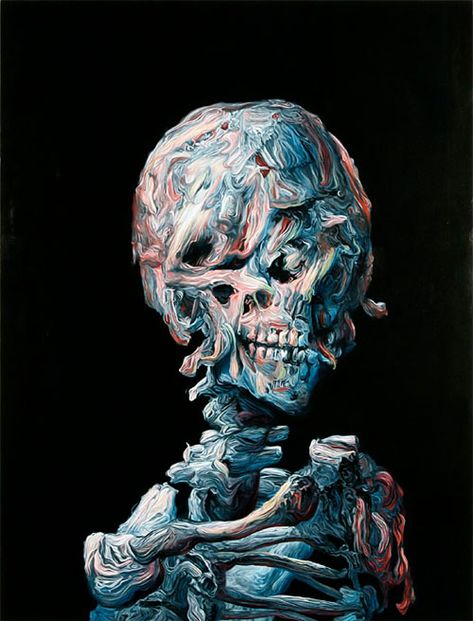 Glenn Brown Glenn Brown, Appropriation Art, Gagosian Gallery, Damien Hirst, Brown Art, Gcse Art, Arte Horror, Skull And Bones, British Artist