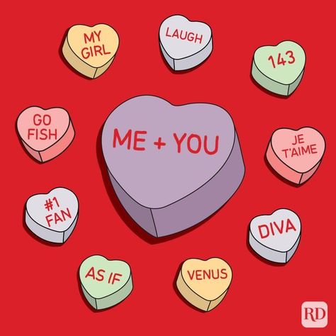 Candy Heart Sayings 2022: Conversation Heart Sayings for Valentine's Day Heart Sayings, Venus Star, Popular Candy, Valentines Day Messages, Funny Valentines Day Quotes, Candy Hearts, Valentine's Day Quotes, Converse With Heart, Best Candy