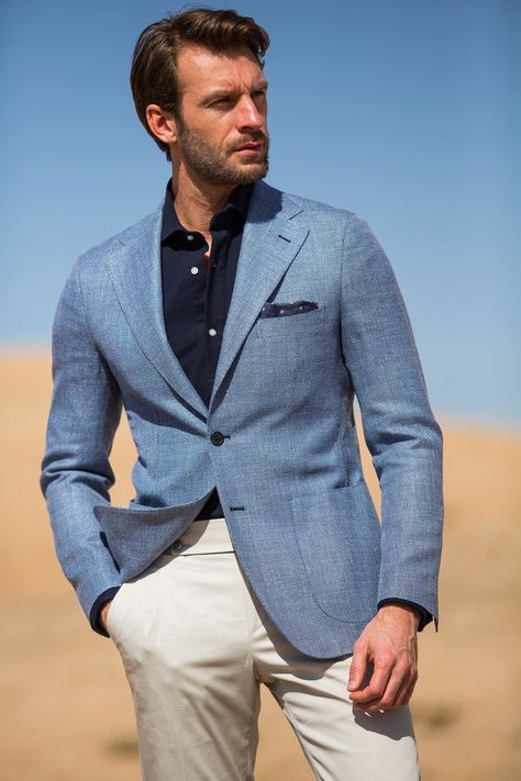 Pini Parma, Blue Blazer Outfit, Light Blue Blazer, Terno Slim, Blazer Outfits Men, Der Gentleman, Coat Suit, Suit Collection, Mens Fashion Blazer