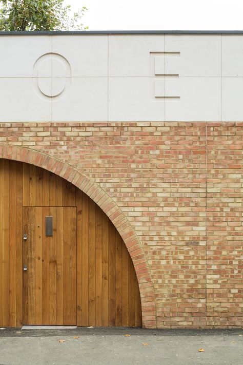 Phoenix Garden Community Building by Office Sian Phoenix Garden, Garden Community, Brick Archway, Stone Wall Texture, Concrete Wall Texture, Brick Wall Texture, Brick Arch, Community Halls, Architecture Wallpaper