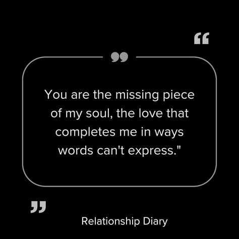 #SoulmatesForever #relationshipadvice #couplegoals #lovequotes #relationshipgoals Your My Missing Piece Quote, Missing Piece Quote, Pieces Quotes, You Are My Forever, Something Is Missing, You Complete Me, The Missing Piece, Missing Piece, Relationship Status