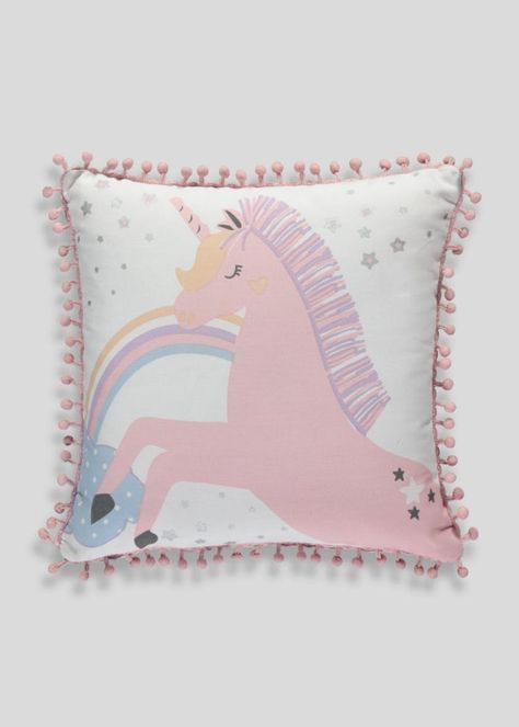 Unicorn Cushion (35cm x 35cm) Unicorn Theme Bedroom, Peanuts Nursery, Kids Beds For Boys, Unicorn Cushion, Unicorn Room, Kids Shared Bedroom, Unicorn Bedroom, Unicorn Nursery, Toddler Girl Room