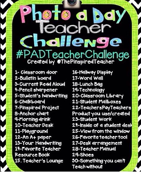 Photo a Day Teacher Challenge Student Mailboxes, Teacher Instagram, Photo Challenges, Teacher Photo, Whole Brain Teaching, Instagram Challenge, First Grade Teachers, Classroom Library, Teacher Style