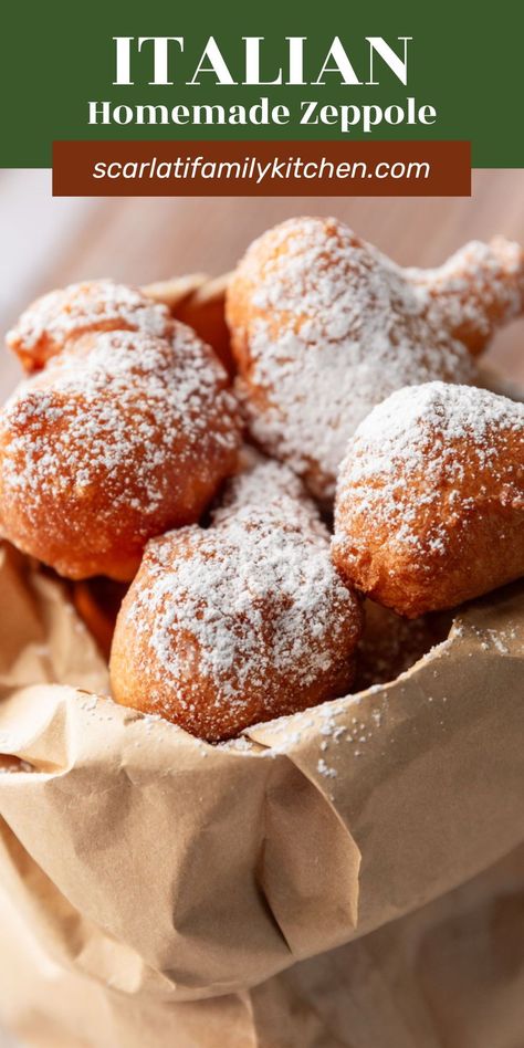 Zeppole are fried pieces of dough, made from scratch with 8 simple ingredients. These Italian donuts have just a hint of fresh lemon and are perfect for breakfast, a snack or to celebrate St. Joseph’s day. Italian Doughnuts Recipe, Zeppoli Recipe Italian, Italian Donuts Recipe, Easy Zeppole Recipe, Roe Recipes, Zeppoli Recipe, Fried Dough Recipes, Zeppole Recipe, Italian Christmas Cookie Recipes