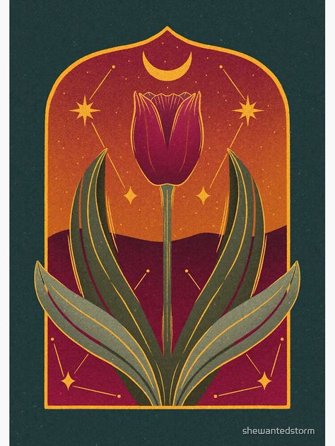 #procreate #digitaldrawing #digitalart #floral #tulips #procreate #poster #posterart #illustration #illustrationartists #flowers Cool Boho Paintings, Illustrator Flower Tutorial, Procreate Symmetry, Procreate Poster, Illustration Painting Ideas, Tulips Illustration, Tulip Sticker, Flowers Procreate, Tulip Illustration