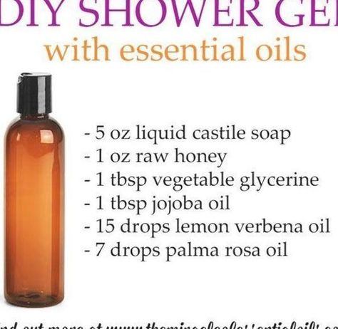 Diy Shower Gel, Shower Gel Recipe, Baby Gifts Diy, Homemade Shower Gel, Diy Body Wash, Homemade Body Wash, Diy Massage, Homemade Essential Oils, Floral Essential Oils