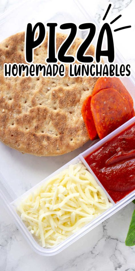 Easy Lunch At Home, Lunchables Pizza, Homemade Lunchables, Fun Kid Lunch, Easy Lunches For Kids, Lunch At Home, Kids Lunch Box Meals, Kindergarten Lunch, Preschool Lunch