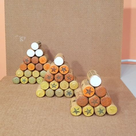 New! Handmade Set Of 3 Wine Corks 100% Natural Cork Candy Corn Painted: White Yellow Orange Made With Assorted Brands Of Corks Halloween Seasonal Holiday Upcycle Corn Painting, Pine Cone Tree, Halloween Window Clings, Halloween 11, Large Pumpkins, Burlap Garden Flags, Apple Baskets, Halloween Coffin, Christmas Landscape