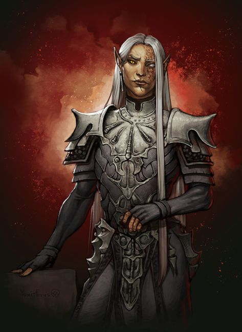 Art by Yomi-Ferus — Thalmorys Gothic Mroczny Elf, Dnd Elves, Skyrim Special Edition Mods, Elder Scrolls Art, Elf Art, High Elf, Fantasy Races, Dungeons And Dragons Characters, Dungeons And Dragons Homebrew